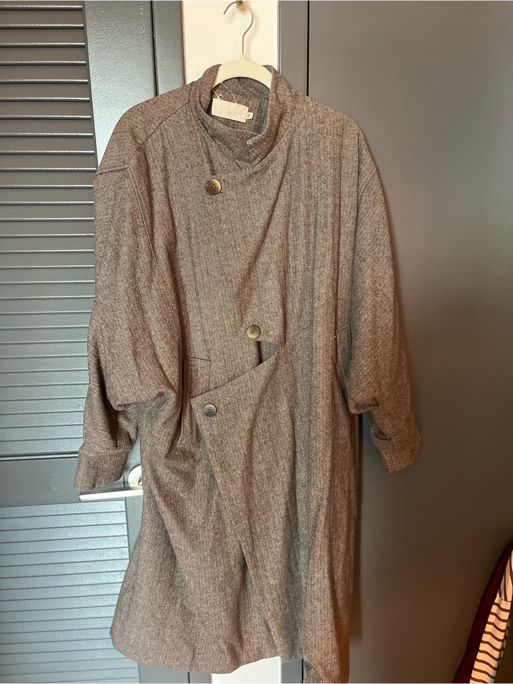 Japanese streetwear wool blend coat